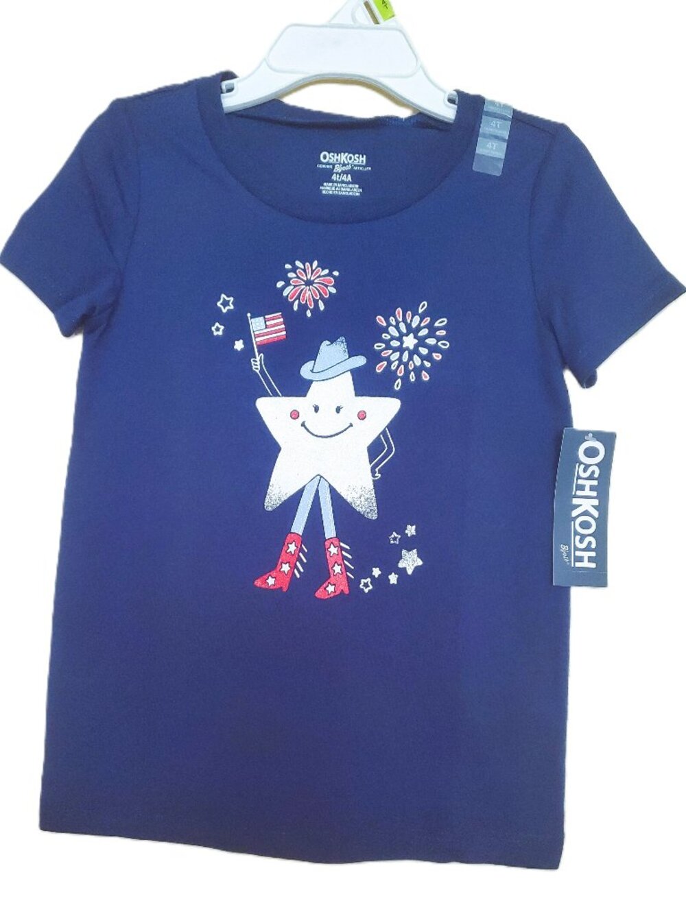 NWT. OSHKOSH B'GOSH Toddler Boys 4th of July T-shirt
